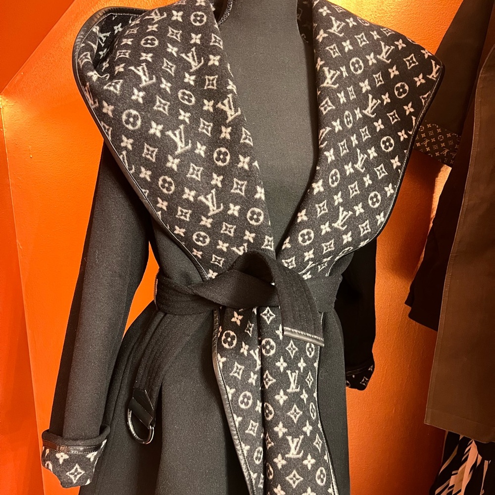 Louis Vuitton Monogram Black and White Coat